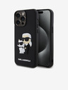 Karl Lagerfeld 3D gumený zadný kryt Karl and Choupette pre iPhone 13 Pro Max čierny Karl Lagerfeld