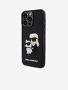Karl Lagerfeld 3D gumený zadný kryt Karl and Choupette pre iPhone 13 Pro Max čierny Karl Lagerfeld