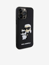Karl Lagerfeld 3D gumený zadný kryt Karl and Choupette pre iPhone 13 Pro Max čierny Karl Lagerfeld