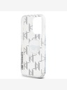 Karl Lagerfeld Karl Lagerfeld IML Galvanizovaný zadný kryt Karl Head pre iPhone 15 Pro Transparentný