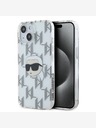 Karl Lagerfeld Karl Lagerfeld IML galvanizovaný zadný kryt Karl Head pre iPhone 15 transparentný
