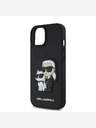 Karl Lagerfeld Karl Lagerfeld PU Saffiano Karl and Choupette Zadný kryt pre iPhone 15 čierny
