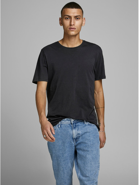 Jack & Jones Čierne základné tričko Jack & Jones