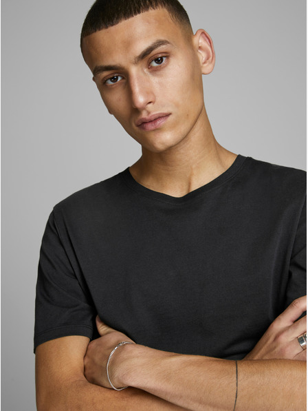 Jack & Jones Čierne základné tričko Jack & Jones