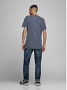 Jack & Jones Modré pánske základné tričko Jack & Jones