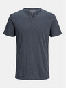 Jack & Jones Modré pánske základné tričko Jack & Jones