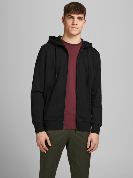 Jack & Jones Čierna základná mikina Jack & Jones