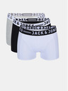 Jack & Jones Súprava troch pánskych boxeriek Jack & Jones Sense v bielej, čiernej a sivej farbe