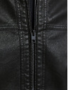 Jack & Jones Čierna kožená bunda Jack & Jones Warner