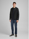 Jack & Jones Čierna kožená bunda Jack & Jones Warner