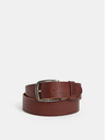 Jack & Jones Tmavohnedý kožený pánsky opasok Jack & Jones Paul