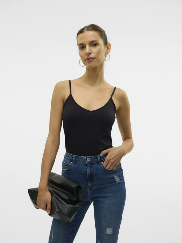 Vero Moda Čierne dámske základné tielko VERO MODA Maxi My