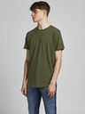 Jack & Jones Khaki základné tričko Jack & Jones Basher