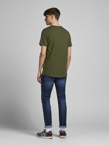 Jack & Jones Khaki základné tričko Jack & Jones Basher