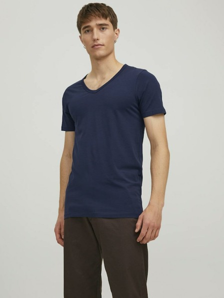 Jack & Jones Tmavomodré pánske tričko Jack & Jones Basic