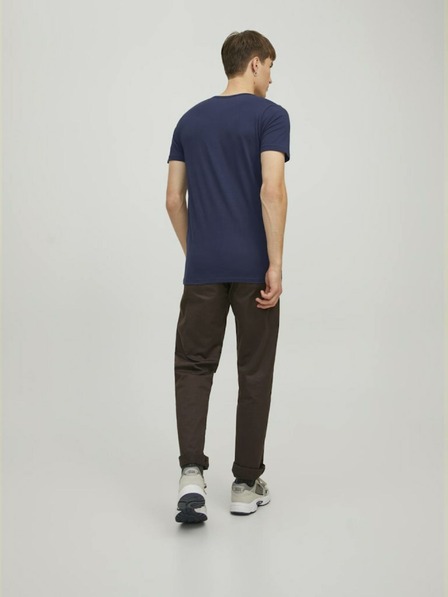 Jack & Jones Tmavomodré pánske tričko Jack & Jones Basic