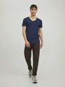 Jack & Jones Tmavomodré pánske tričko Jack & Jones Basic