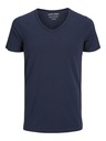 Jack & Jones Tmavomodré pánske tričko Jack & Jones Basic