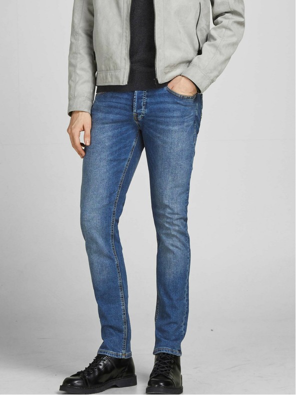 Jack & Jones Modré slim fit džínsy Jack & Jones Glenn