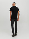 Jack & Jones Čierne pánske základné tričko Jack & Jones