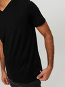 Jack & Jones Čierne pánske základné tričko Jack & Jones