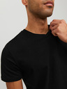 Jack & Jones Čierne pánske základné tričko Jack & Jones