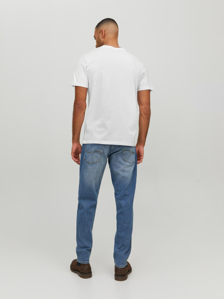 Jack & Jones Biele pánske základné tričko Jack & Jones