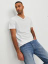 Jack & Jones Biele pánske základné tričko Jack & Jones