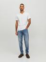 Jack & Jones Biele pánske základné tričko Jack & Jones