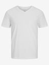 Jack & Jones Biele pánske základné tričko Jack & Jones