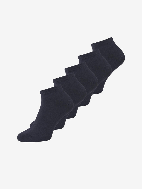 Jack & Jones Sada piatich párov tmavomodrých pánskych ponožiek Jack & Jones Dongo