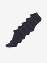 Jack & Jones Sada piatich párov tmavomodrých pánskych ponožiek Jack & Jones Dongo
