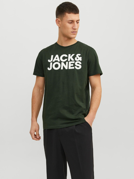 Jack & Jones Tmavozelená pánska košeľa Jack & Jones Corp.