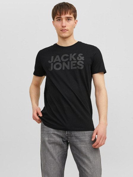 Jack & Jones Čierna pánska košeľa Jack & Jones Corp