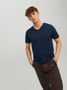 Jack & Jones Tmavomodré pánske základné tričko Jack & Jones Organic