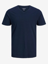 Jack & Jones Tmavomodré pánske základné tričko Jack & Jones Organic