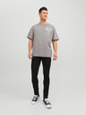 Jack & Jones Čierne pánske džínsy úzkeho strihu Jack & Jones Liam