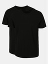 Jack & Jones Sada dvoch čiernych pánskych tričiek Jack & Jones Basic s krátkym rukávom