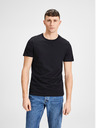 Jack & Jones Sada dvoch čiernych pánskych tričiek Jack & Jones Basic s krátkym rukávom