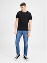Jack & Jones Sada dvoch čiernych pánskych tričiek Jack & Jones Basic s krátkym rukávom