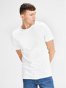 Jack & Jones Sada dvoch bielych pánskych tričiek Jack & Jones Basic s krátkym rukávom