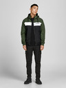 Jack & Jones Čierno-zelená pánska bunda Jack & Jones Rush
