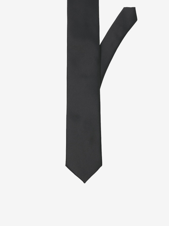 Jack & Jones Čierna kravata Jack & Jones Solid