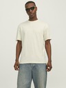 Jack & Jones Krémové pánske tričko Jack & Jones Frederiks JORFREDERIKSBERG