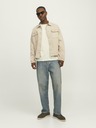 Jack & Jones Krémové pánske tričko Jack & Jones Frederiks JORFREDERIKSBERG