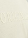 Jack & Jones Krémové pánske tričko Jack & Jones Frederiks JORFREDERIKSBERG