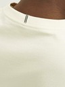 Jack & Jones Krémové pánske tričko Jack & Jones Frederiks JORFREDERIKSBERG