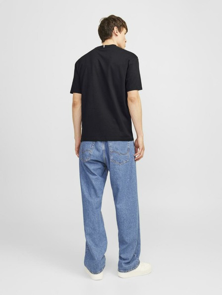Jack & Jones Čierne pánske tričko Jack & Jones Frederiks