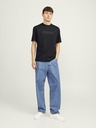 Jack & Jones Čierne pánske tričko Jack & Jones Frederiks