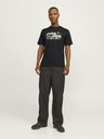 Jack & Jones Čierne pánske tričko Jack & Jones Outdoor